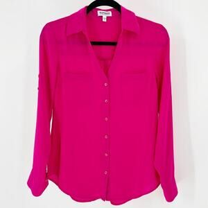 Express The Portofino Shirtpink office special occasion roll sleeve size XS